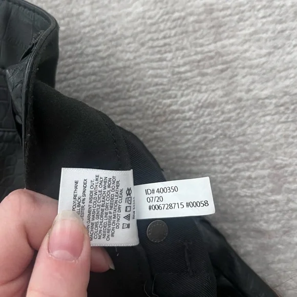 Express Croc-Embossed Faux Leather High-Rise Straight-Leg Pants 2 Office… - Picture 4 of 9